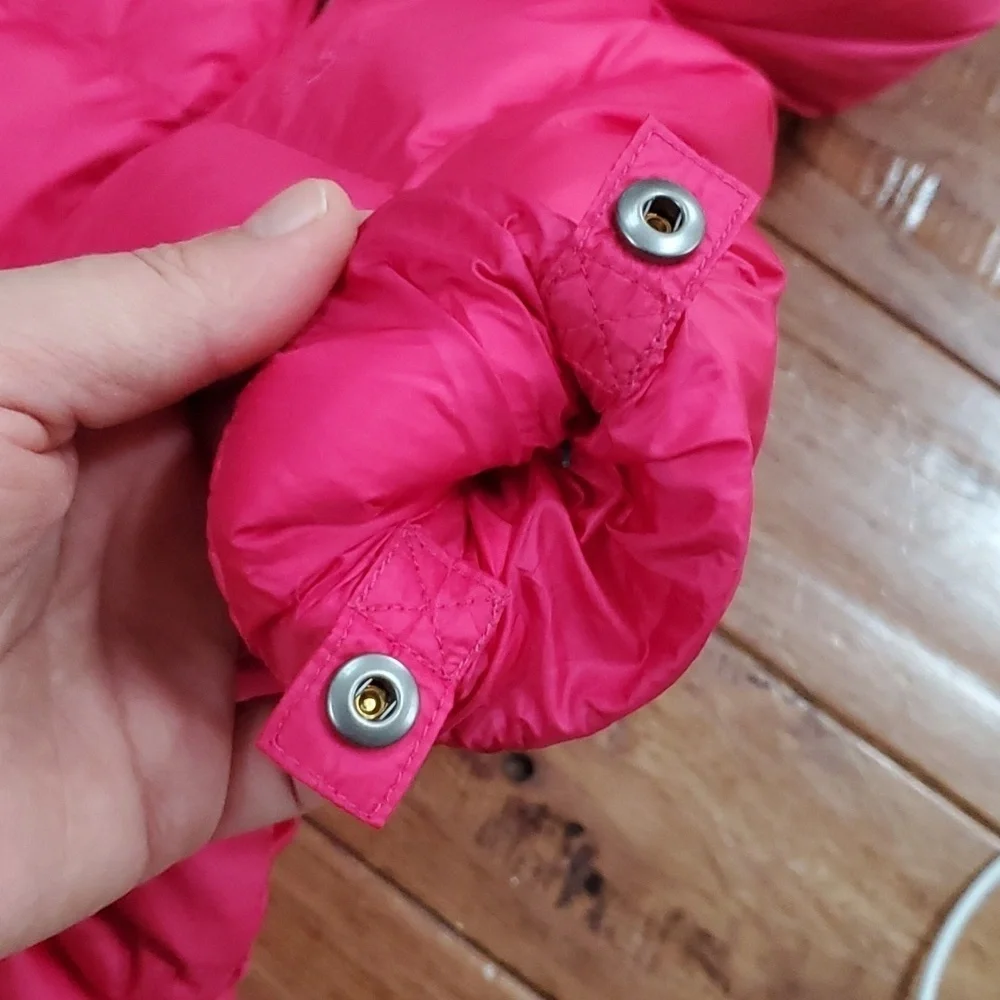 Ralph Lauren hot pink baby puffer bunting